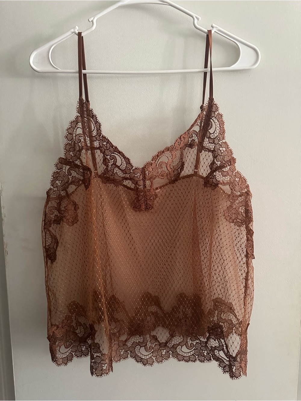 Vintage Victoria’s Secret Brown Lace Cami Tank